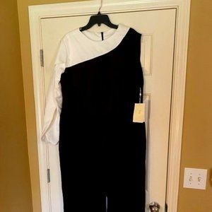 Women's Jumpsuit Color Block One Shoulder Elegant Jumpsuit